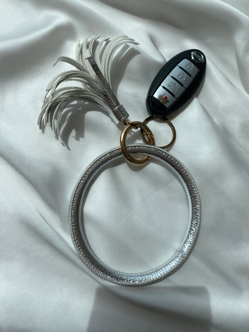 Leather Tassel Key Ring