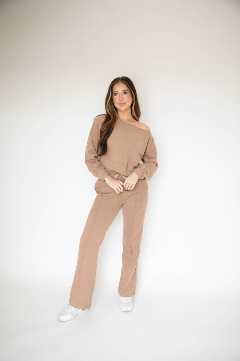 Off Shoulder French Terry Set