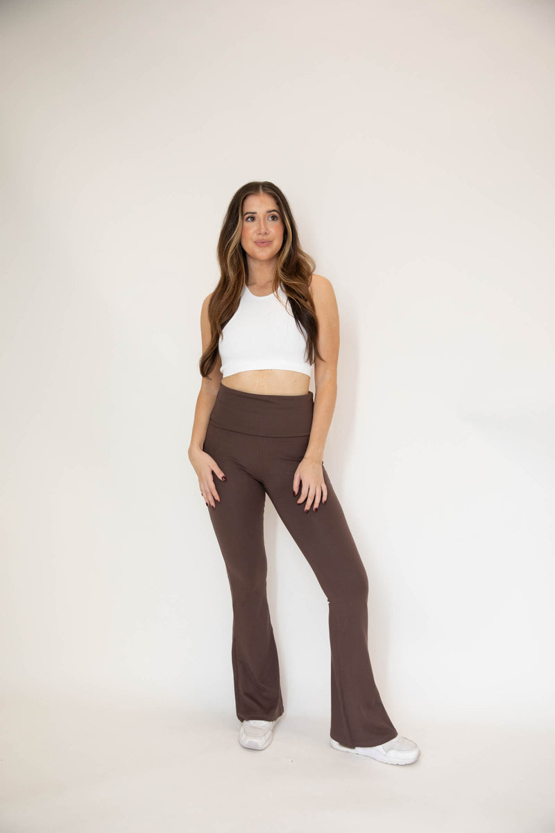 Butter Foldover Flare Leggings – XO Clothing Company