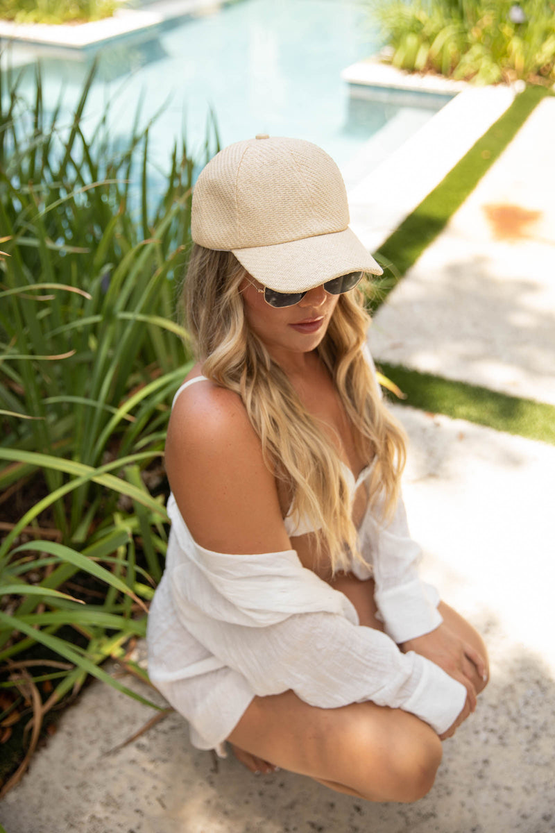 Woven Straw Cap