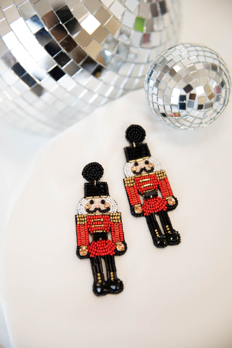 Beaded Nutcracker Earrings