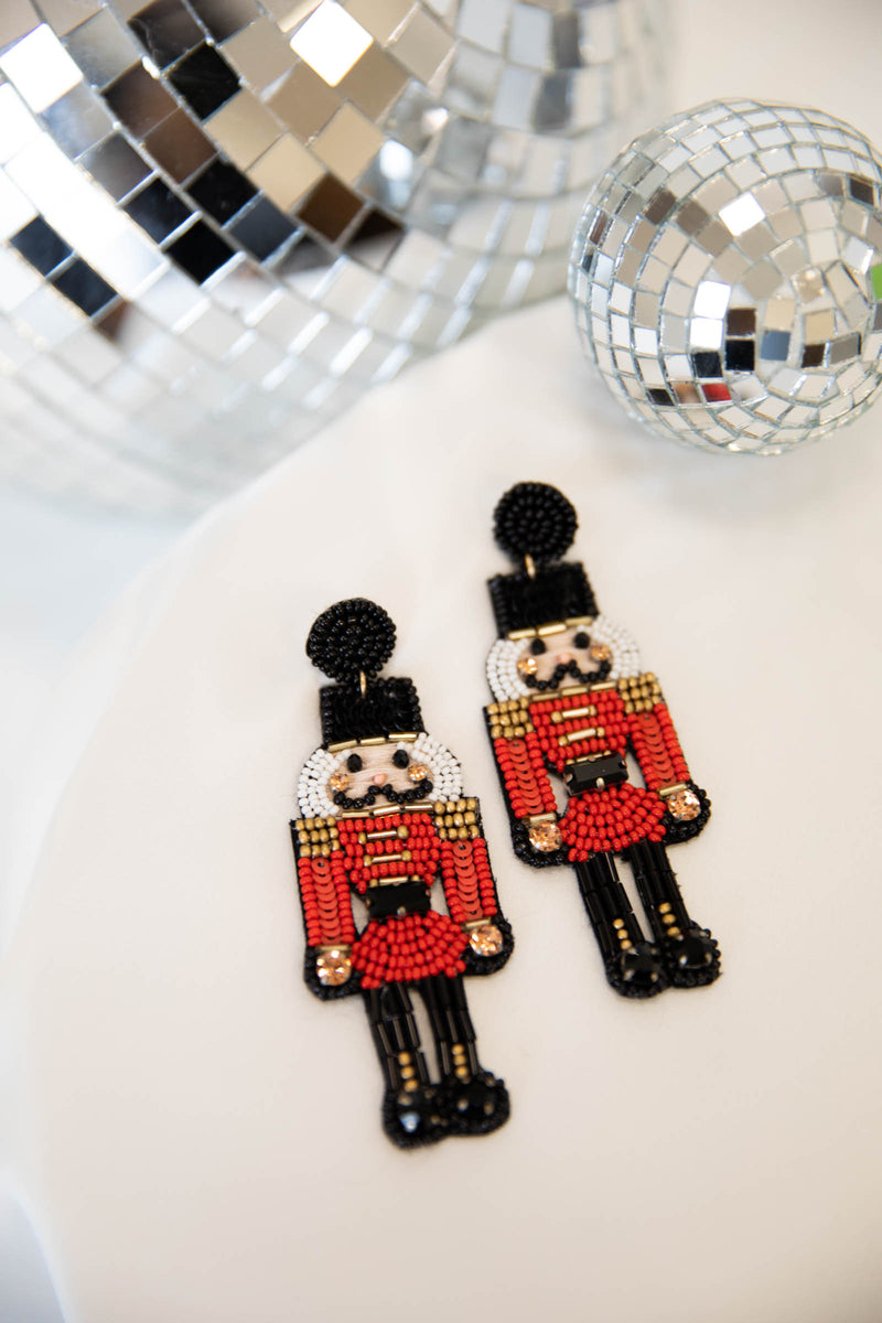 Beaded Nutcracker Earrings