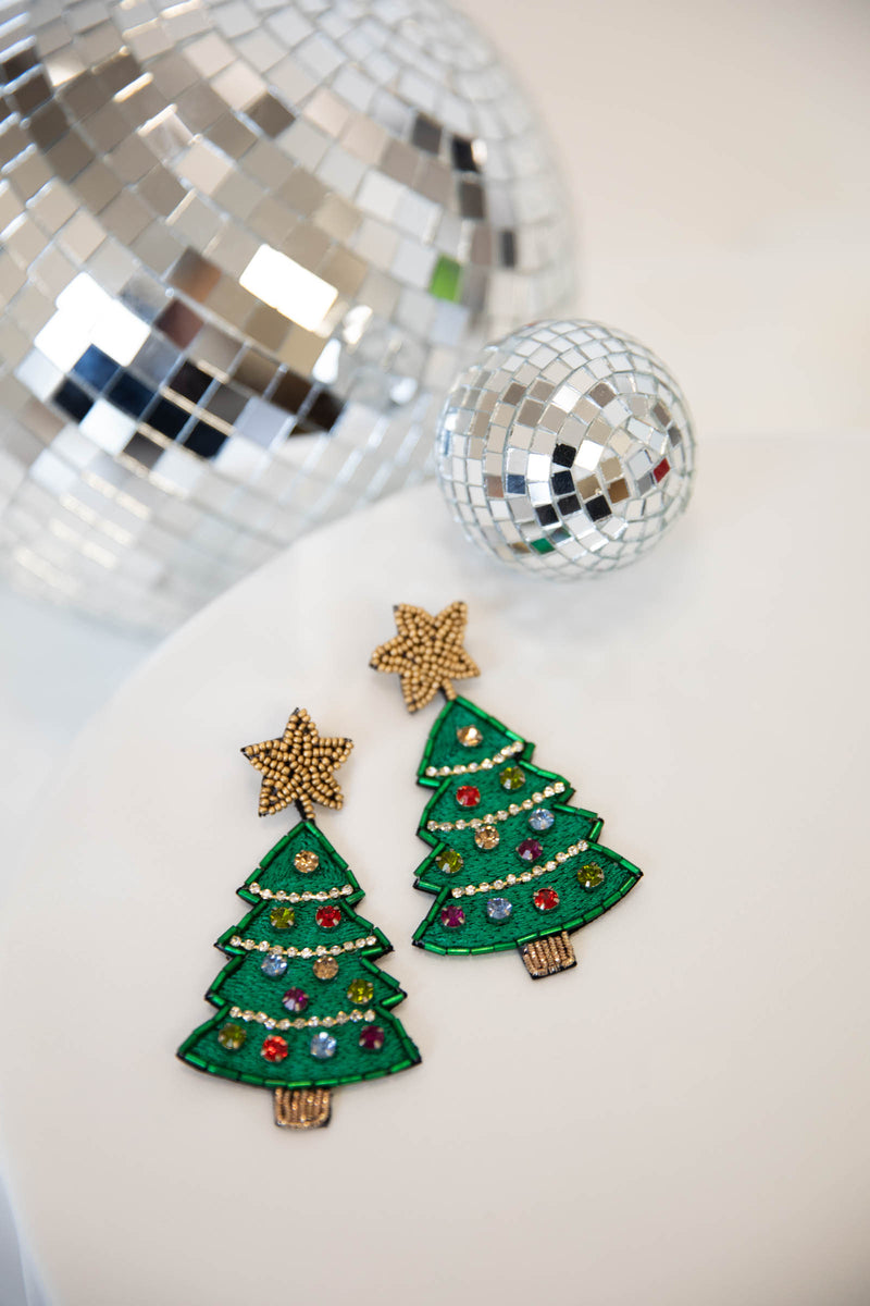 Multi Christmas Tree Earrings