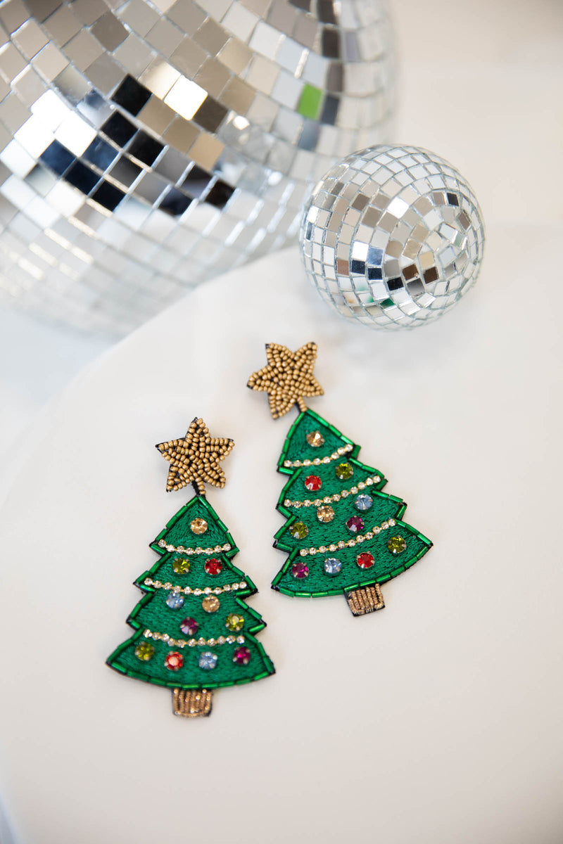 Multi Christmas Tree Earrings