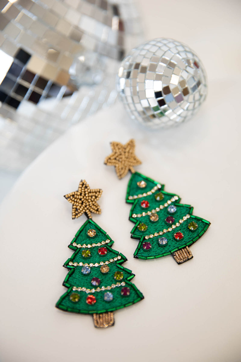 Multi Christmas Tree Earrings