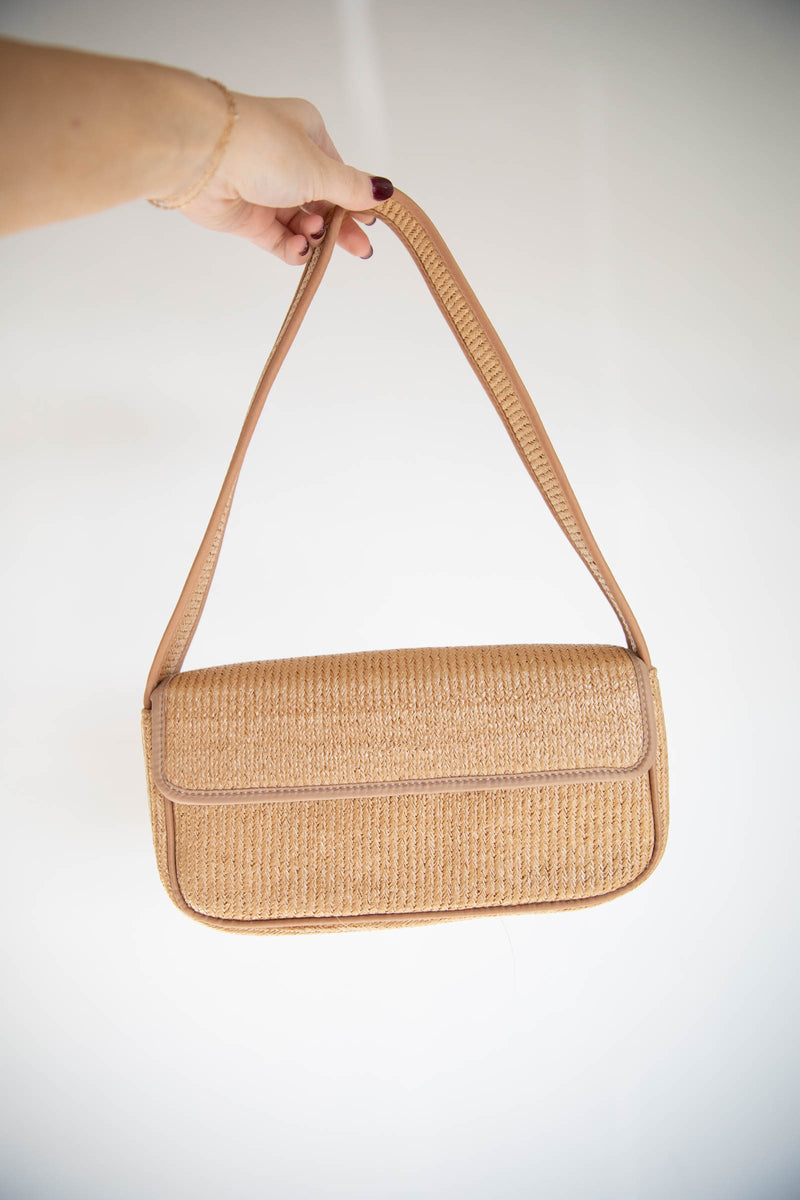 Rattan Square Shoulder Bag