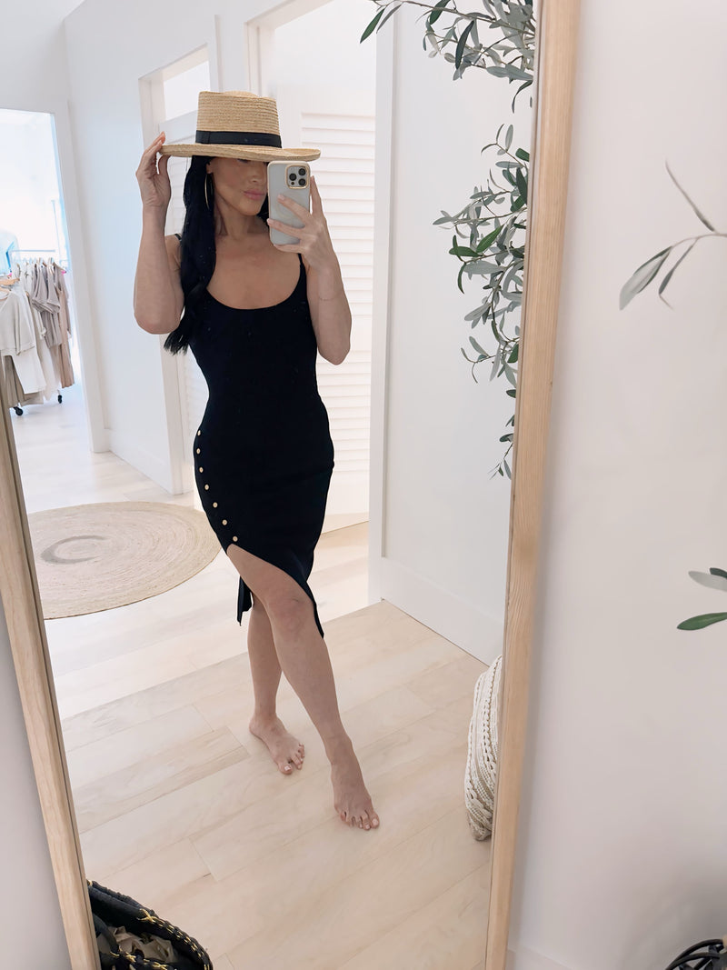 Beach Days Ribbed Knit Midi Dress