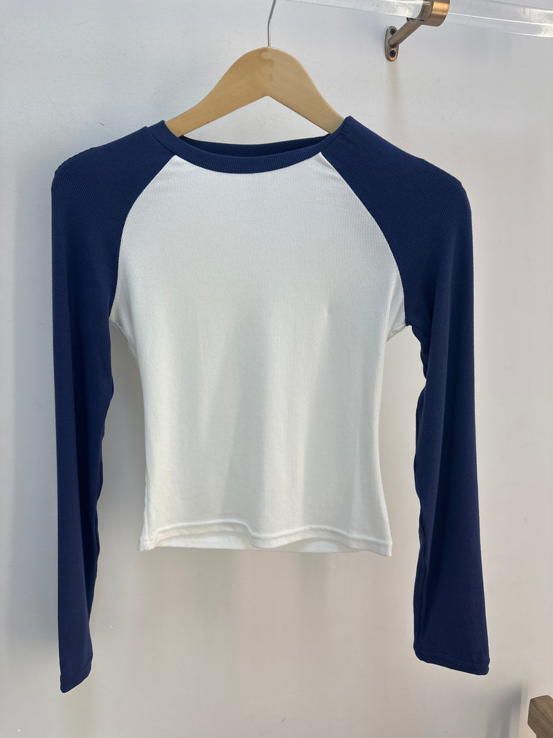 Y2K Raglan Long Sleeve Tee