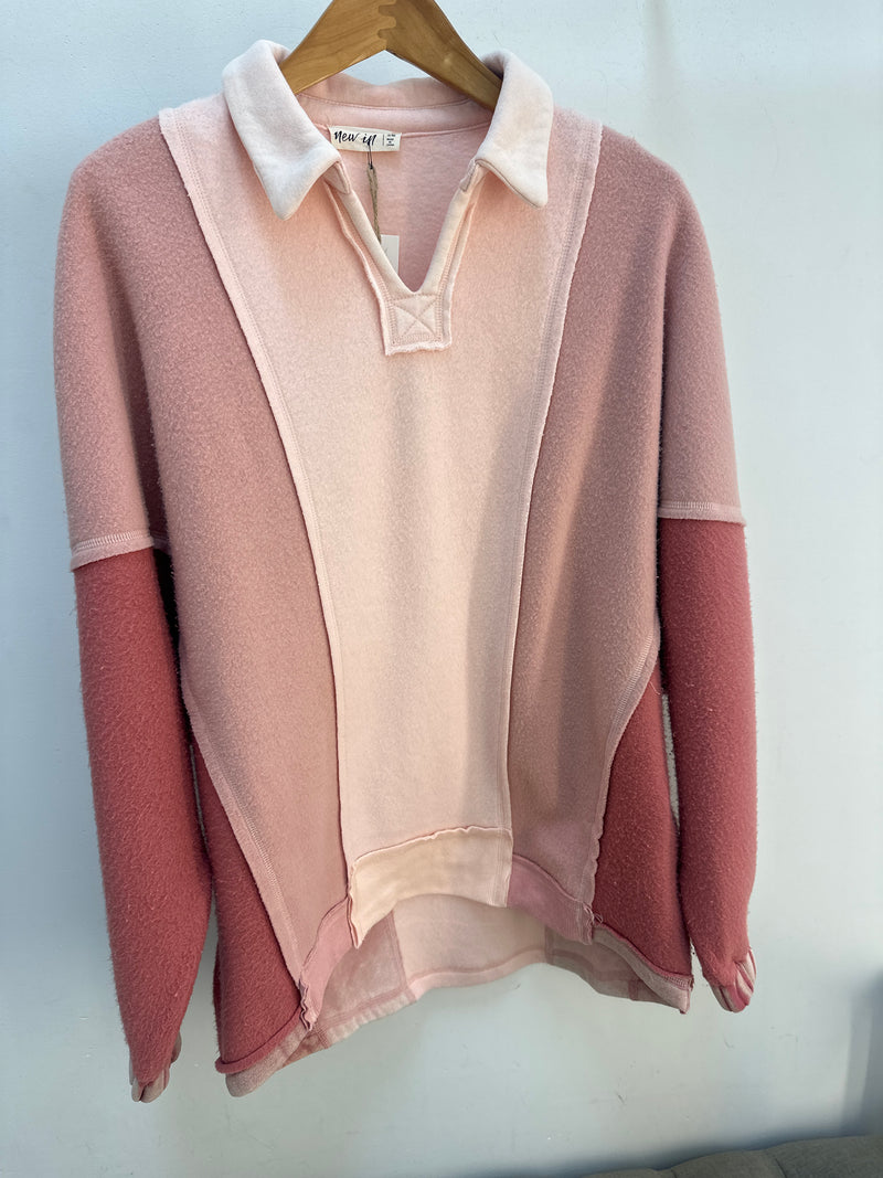 Color Block Oversized Top