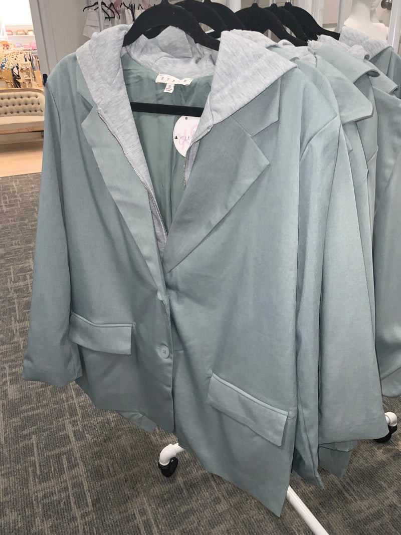 2 In 1 Blazer/Hoodie Jacket