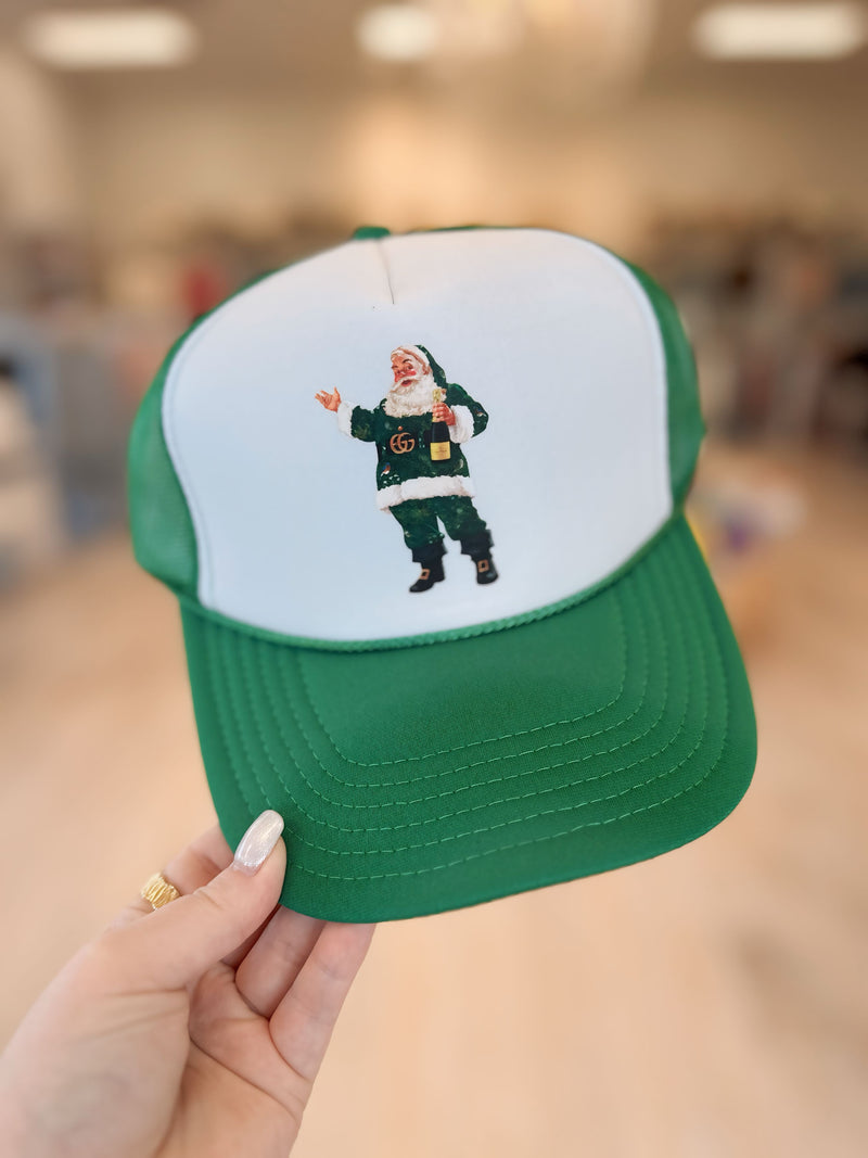 Green Vintage Santa Hat