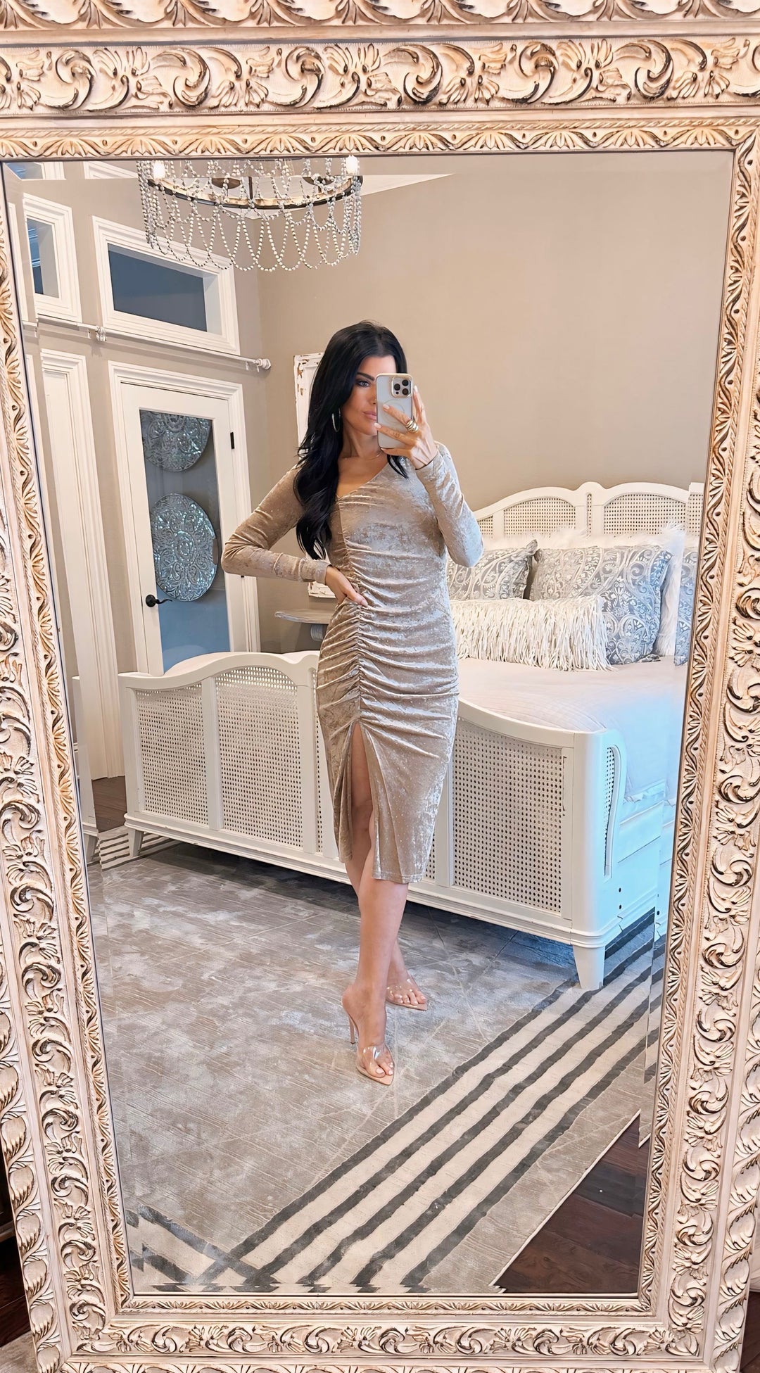 white long graduation dresses Velvi High-Low White Graduation Dress Tahlia White / 2