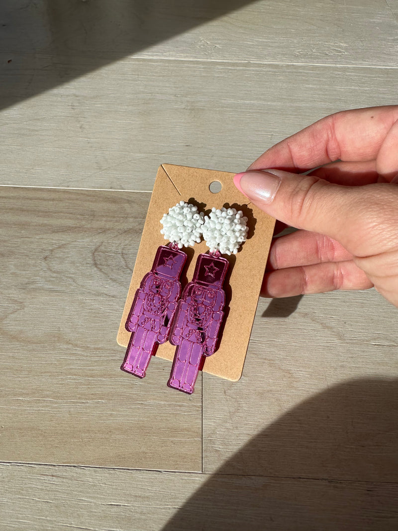 Nutcracker Acrylic Earrings