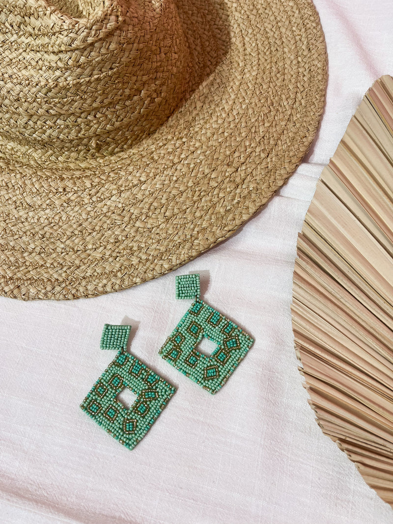 Pattern Rhombus Earrings