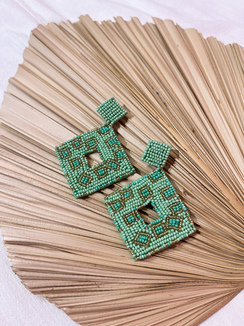 Pattern Rhombus Earrings