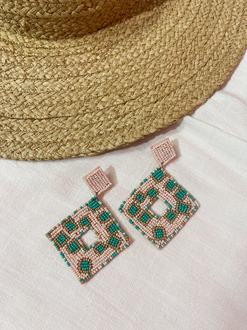 Pattern Rhombus Earrings