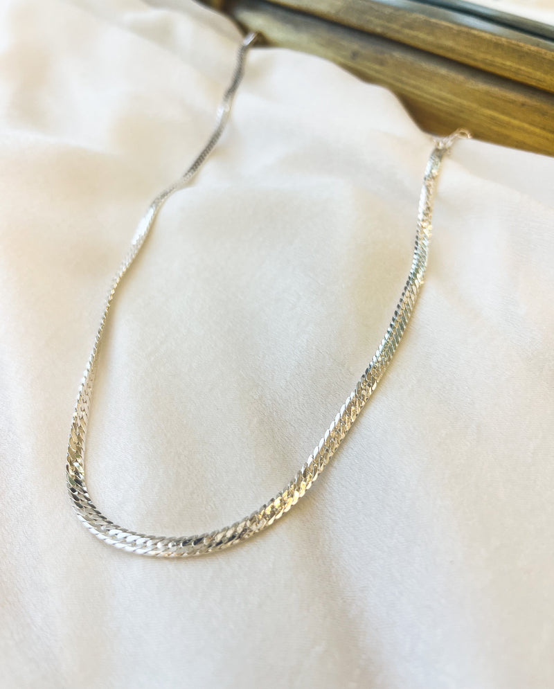 Thin V Snake Chain Necklace