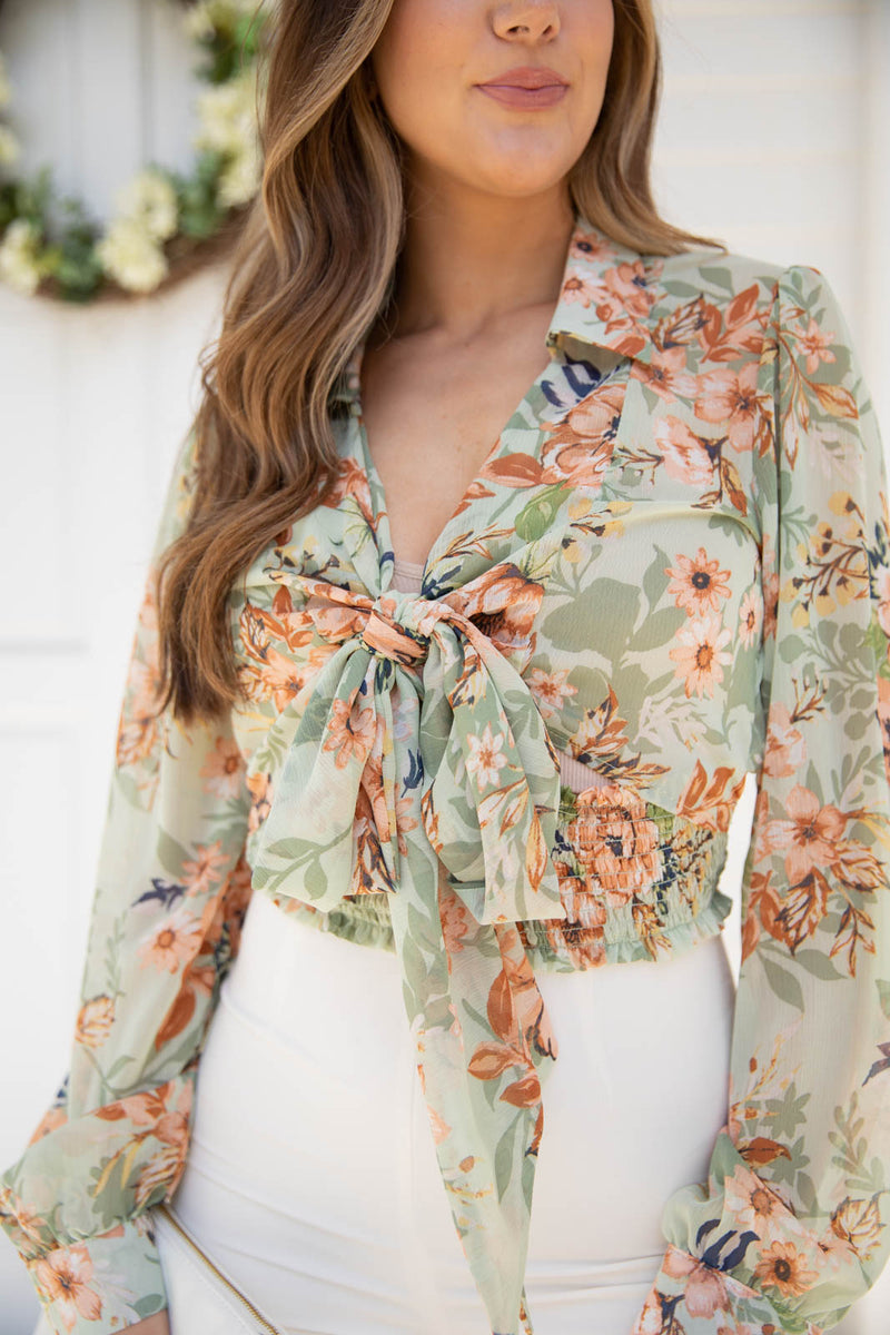 Sage In Mimosas Top