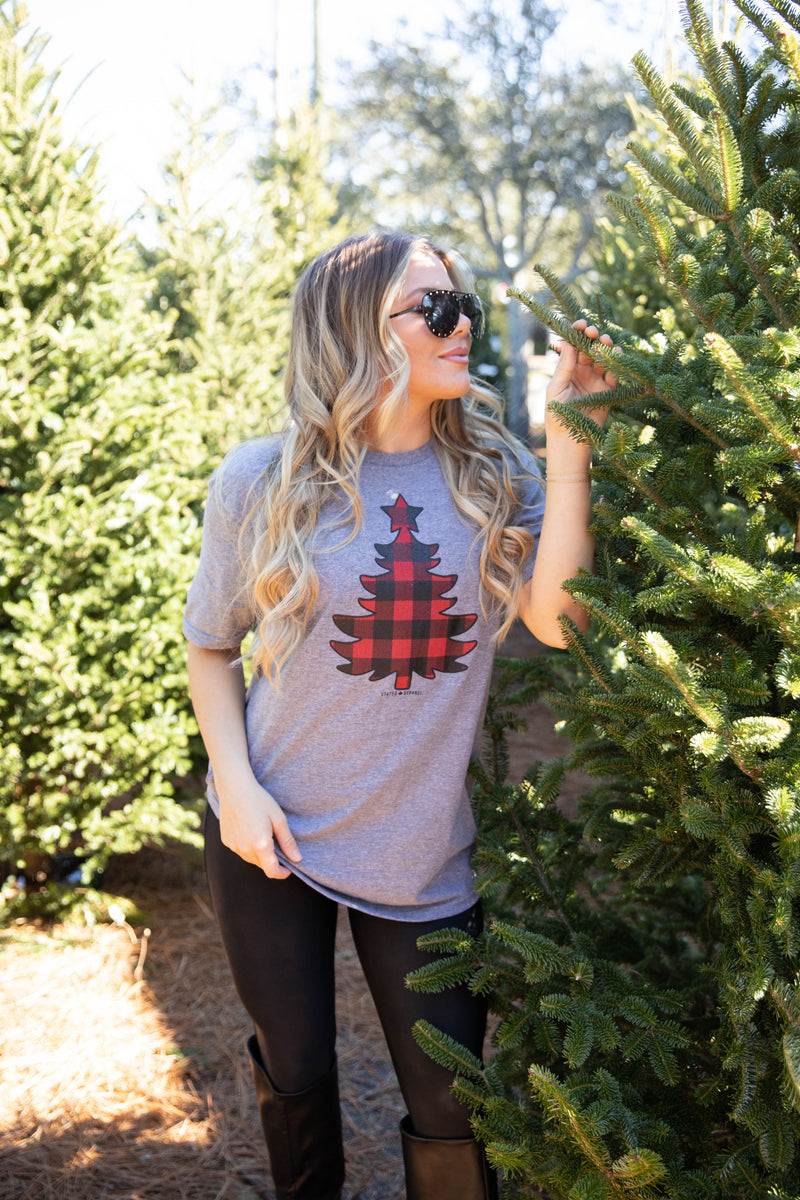 Buffalo Plaid Tree Tee