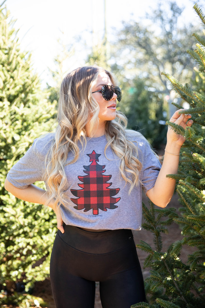 Buffalo Plaid Tree Tee