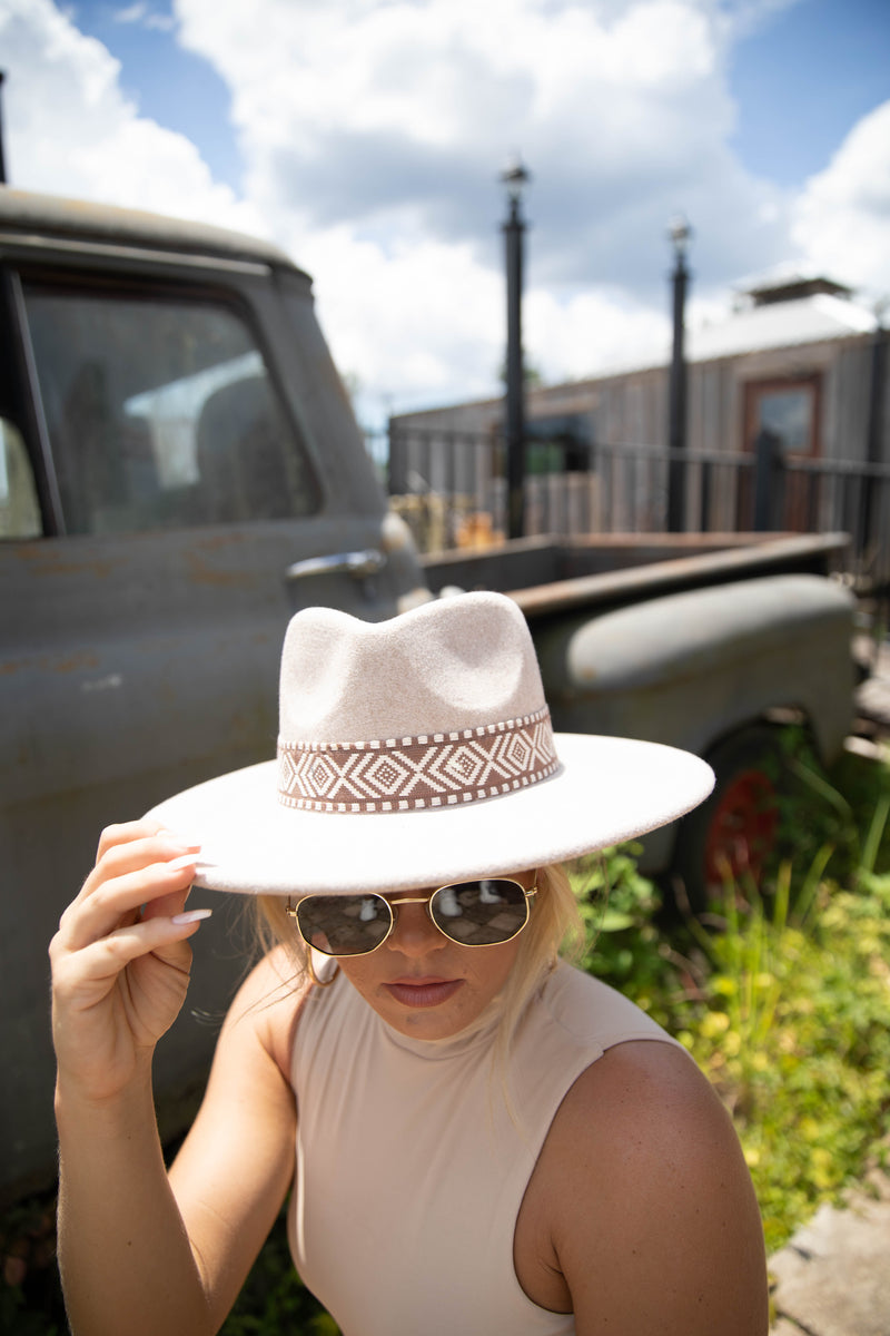 Boho Beige Hat