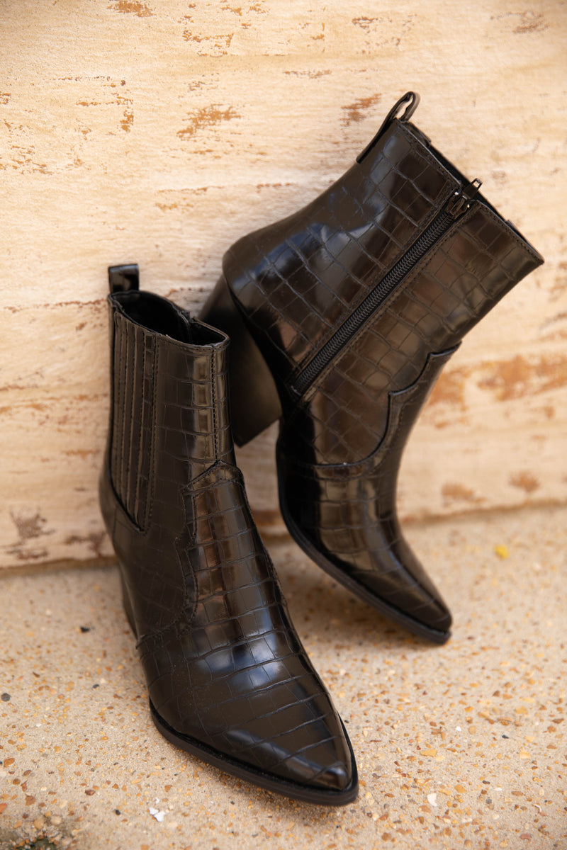 Midnight Croc Booties