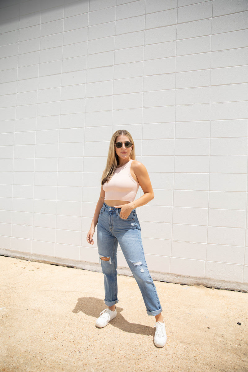 Vividly Dreaming Distressed Denim