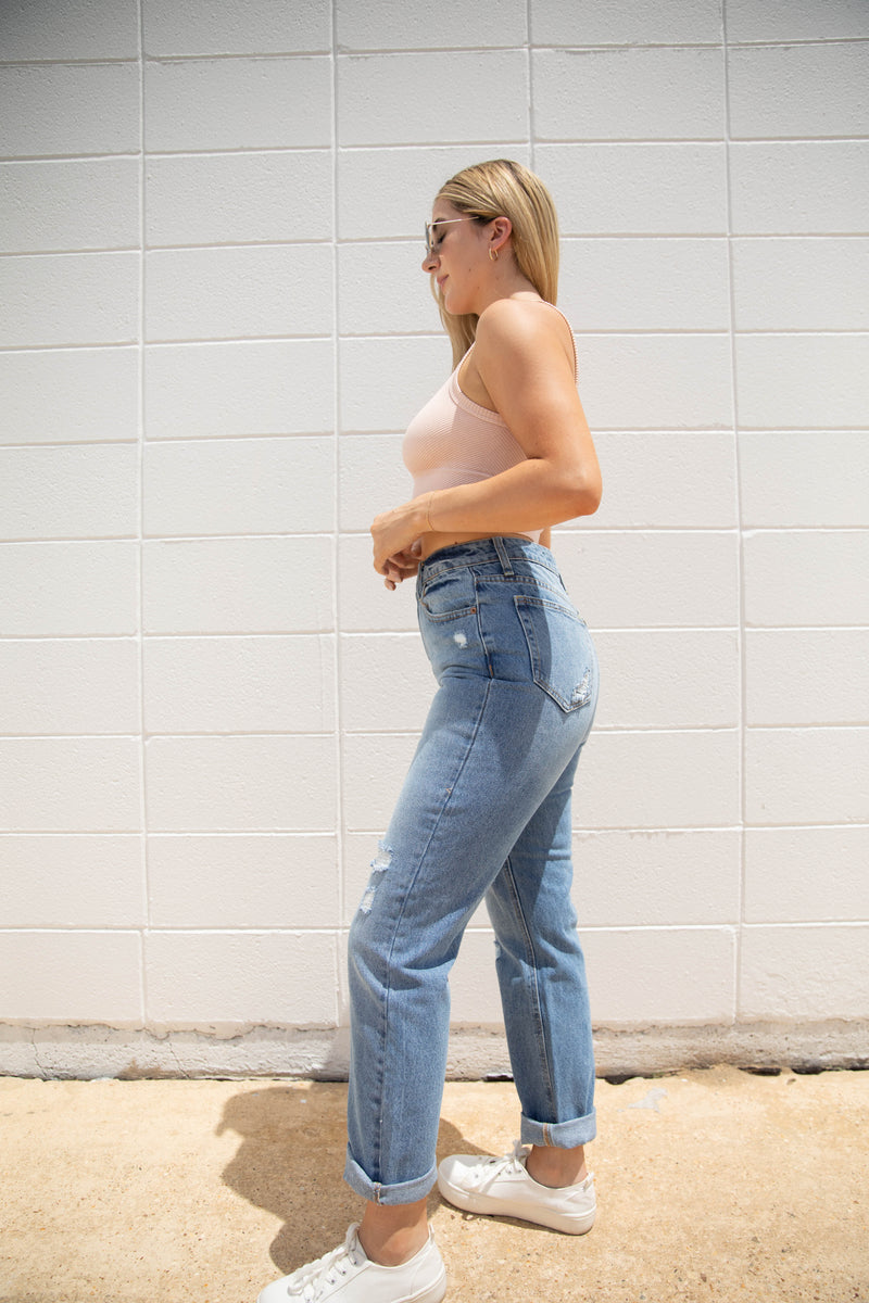Vividly Dreaming Distressed Denim