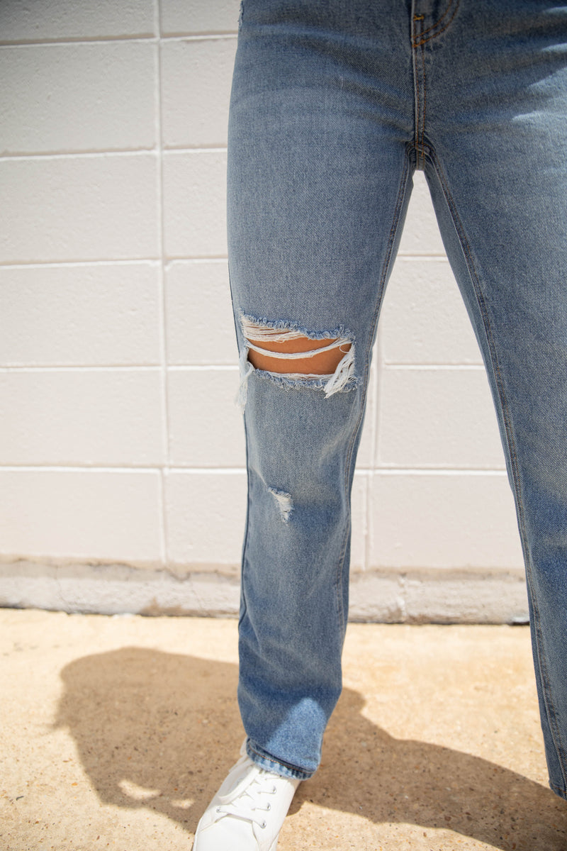 Vividly Dreaming Distressed Denim