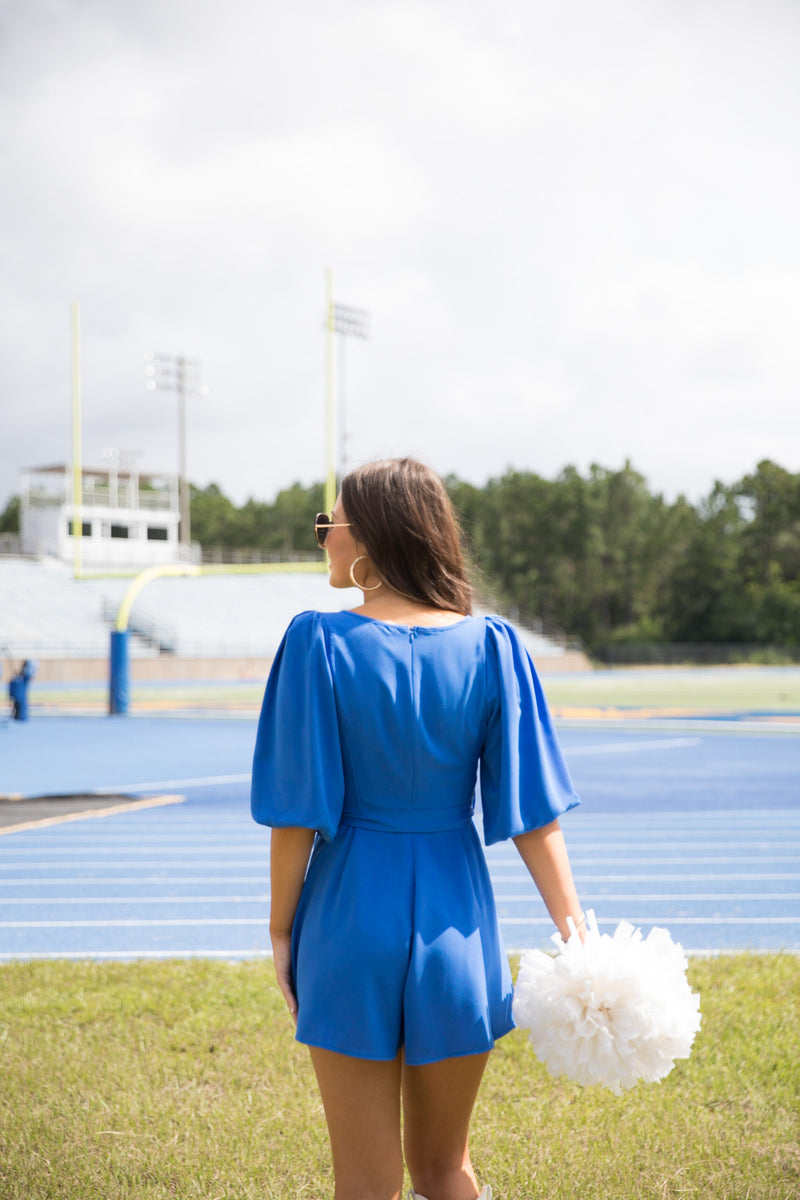 Not Blue Over You Romper