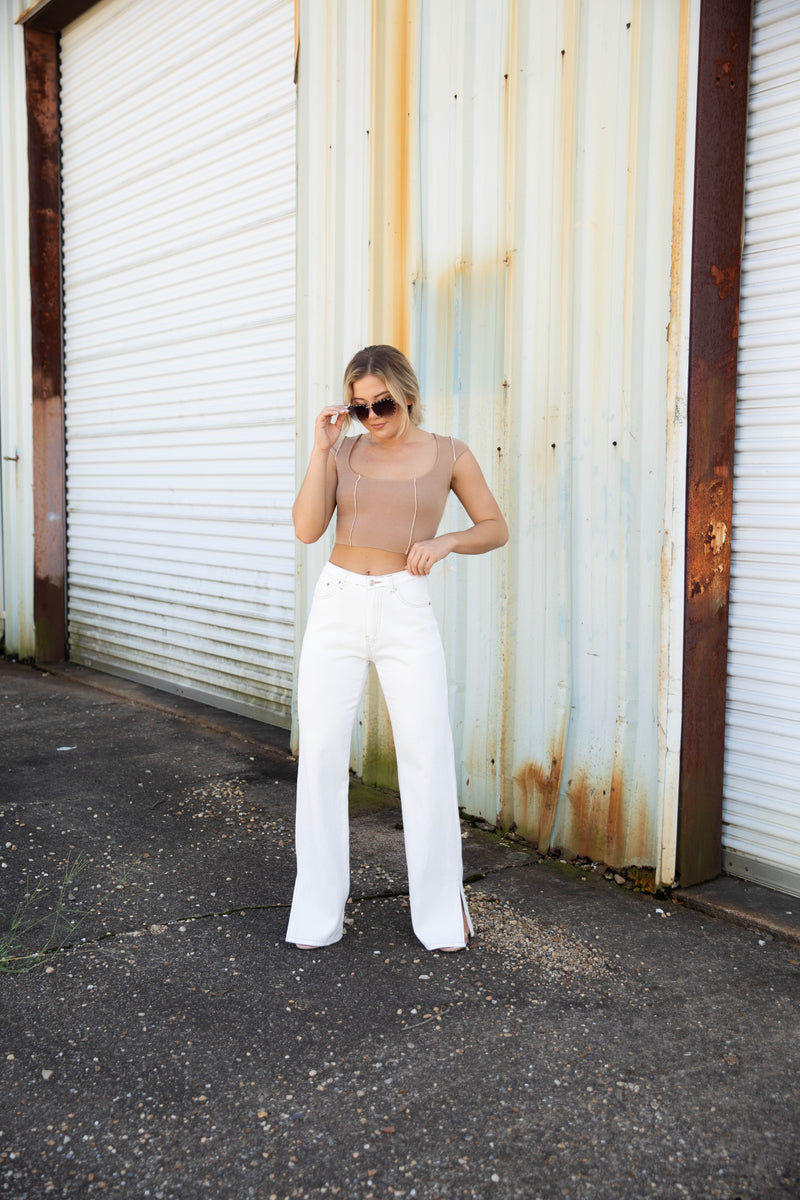 On Your Side Slit Denims