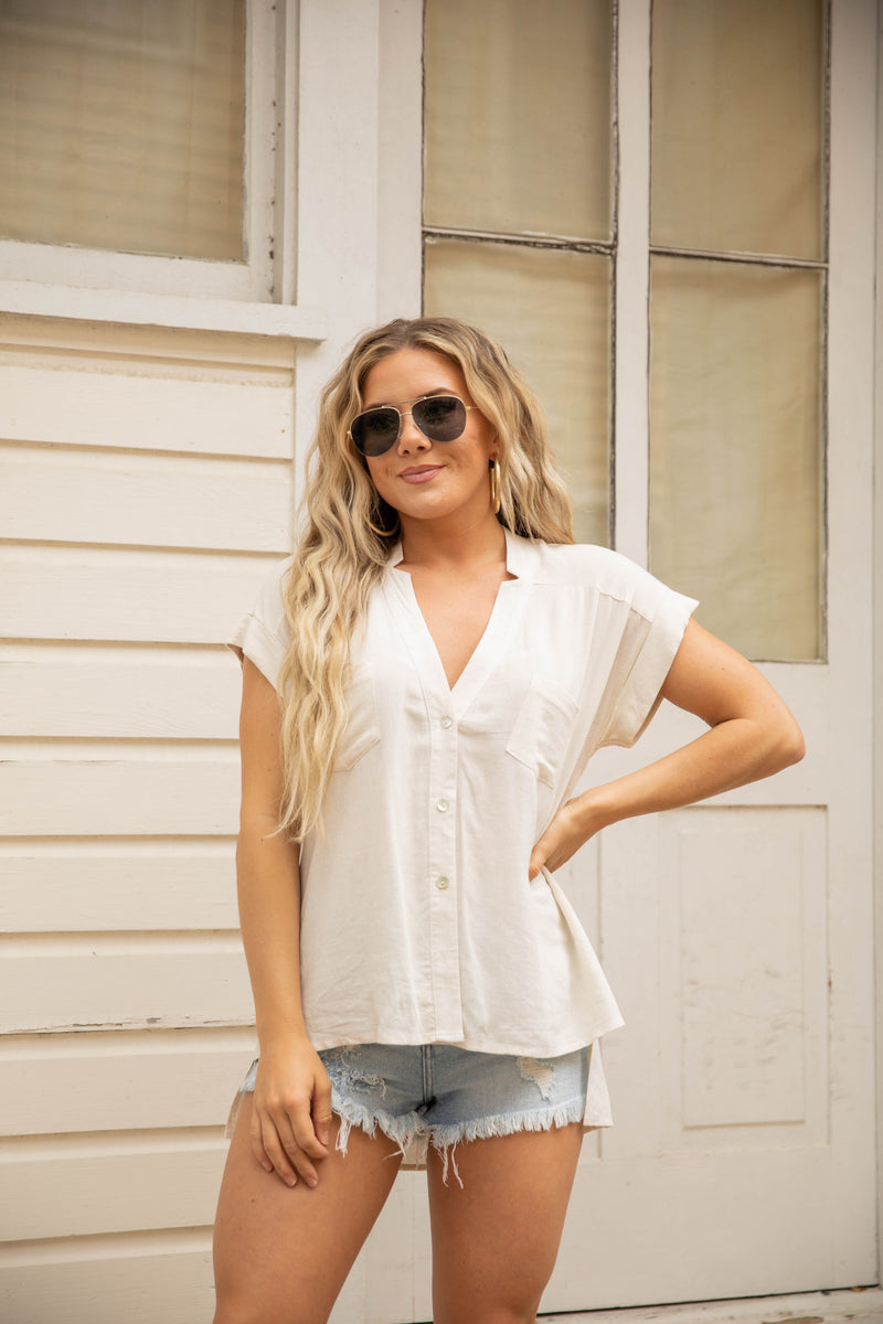 Button Through Top