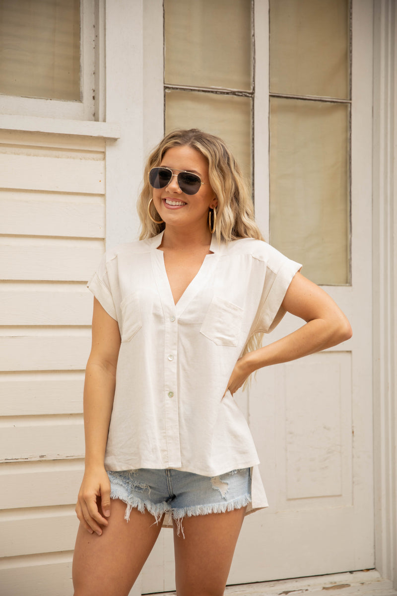 Button Through Top
