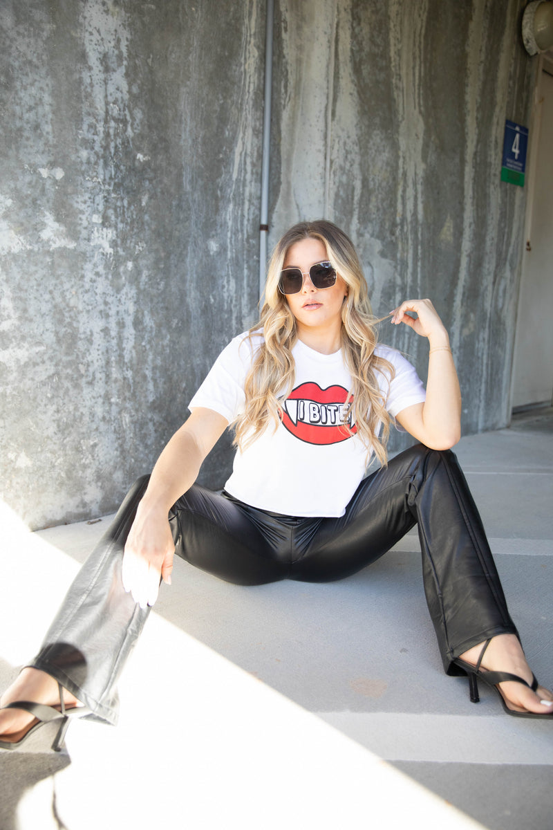 Carbon Black Leather Pants