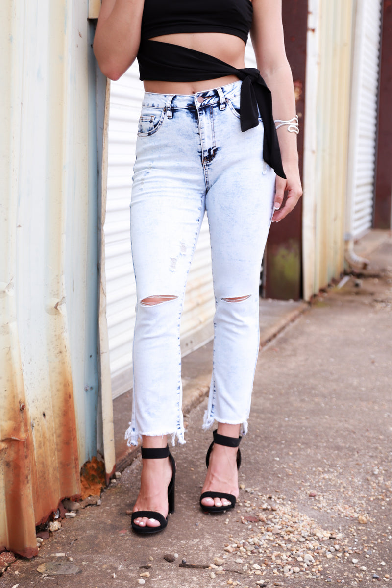 Ice Blue Acid Wash Jeans