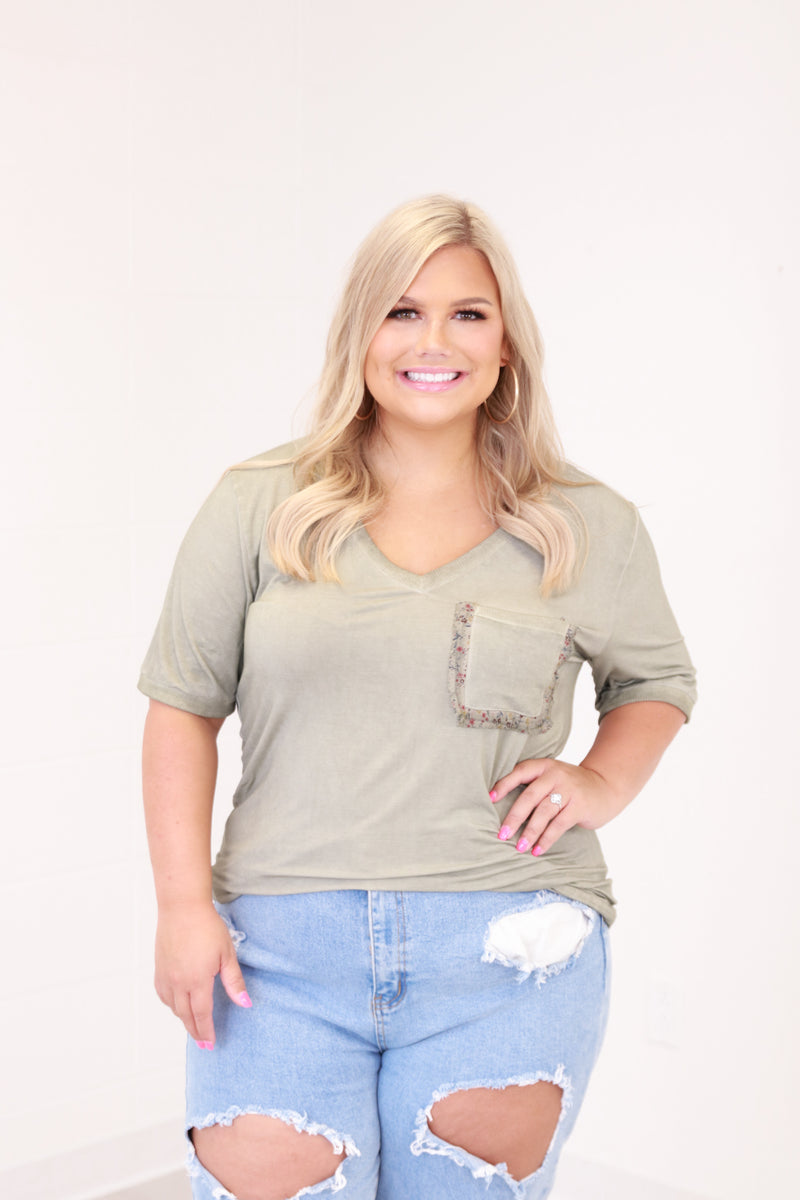 Floral Pocket Tee