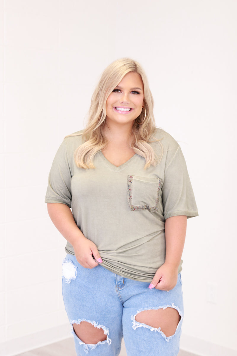 Floral Pocket Tee