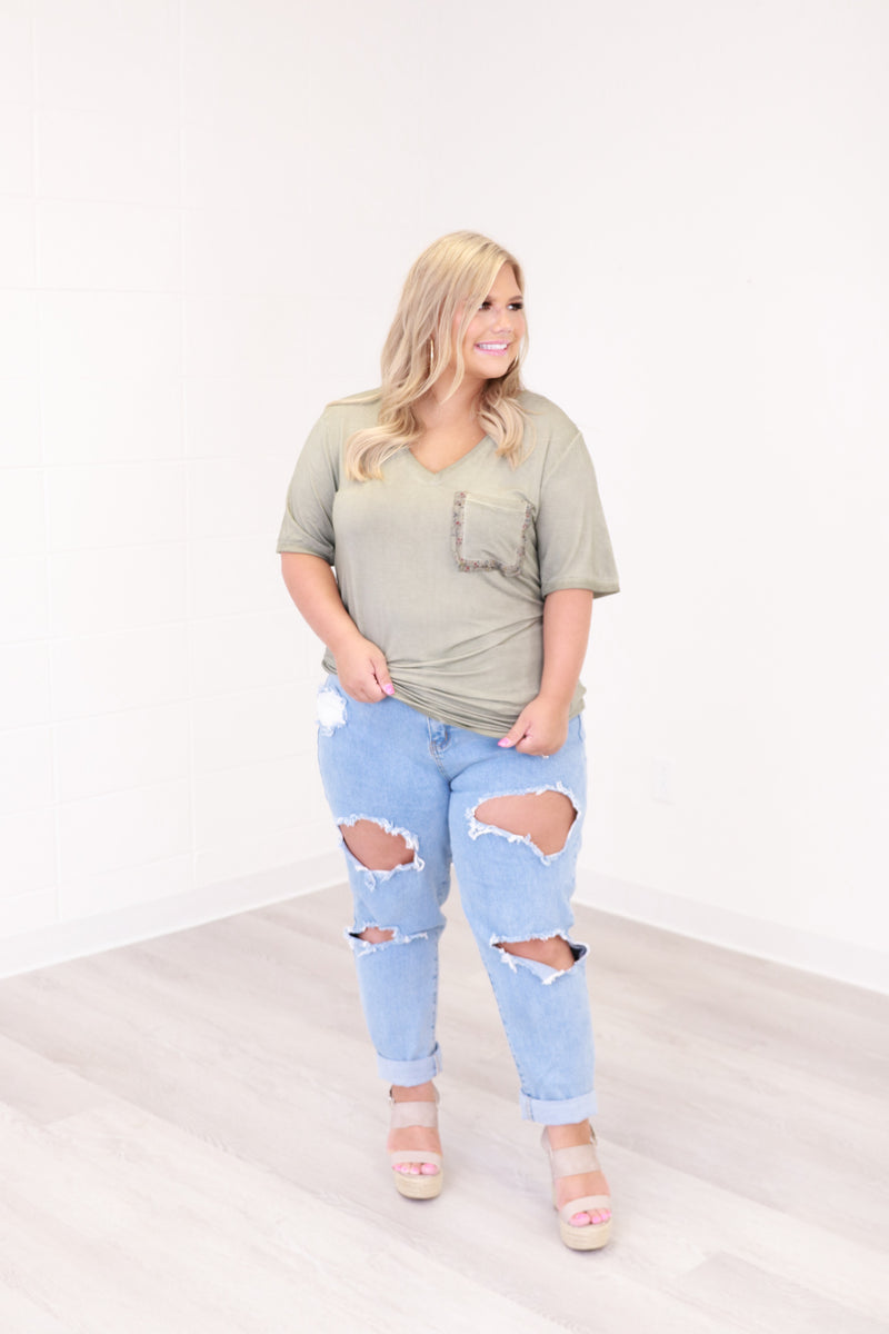Floral Pocket Tee
