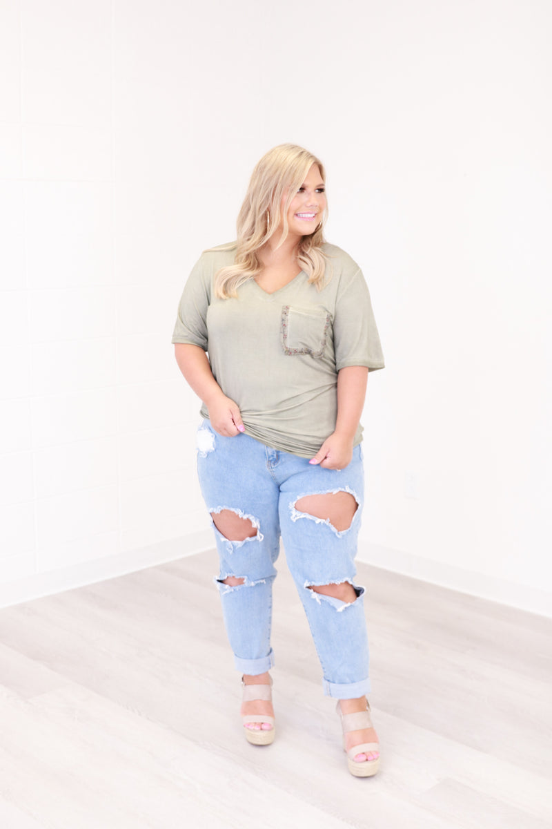 Floral Pocket Tee