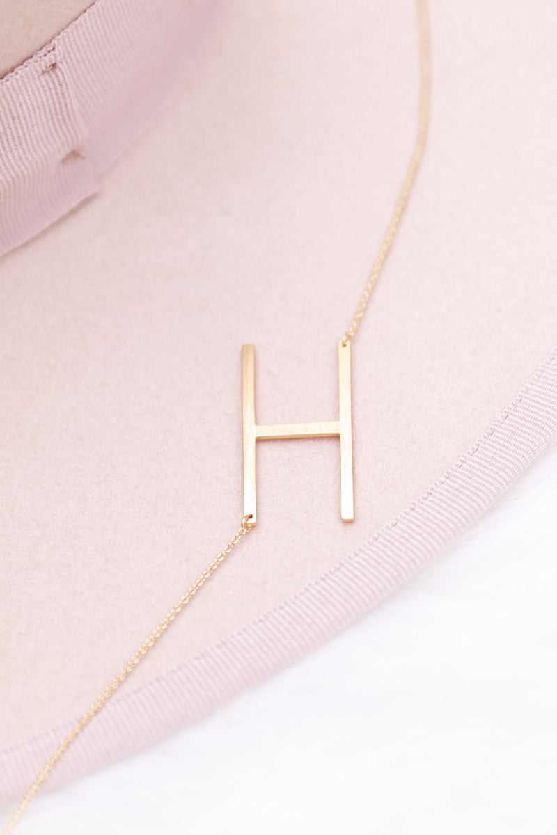 Large Gold Initial Necklace