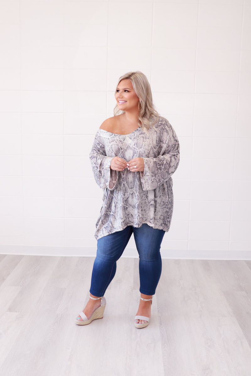 Silver Snake Top