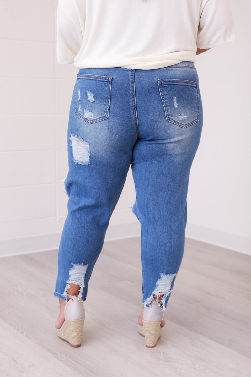 Distressing Over You Jeans