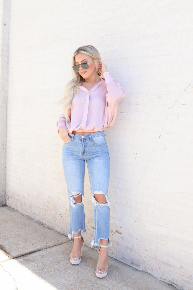 Lady In Pink Blouse