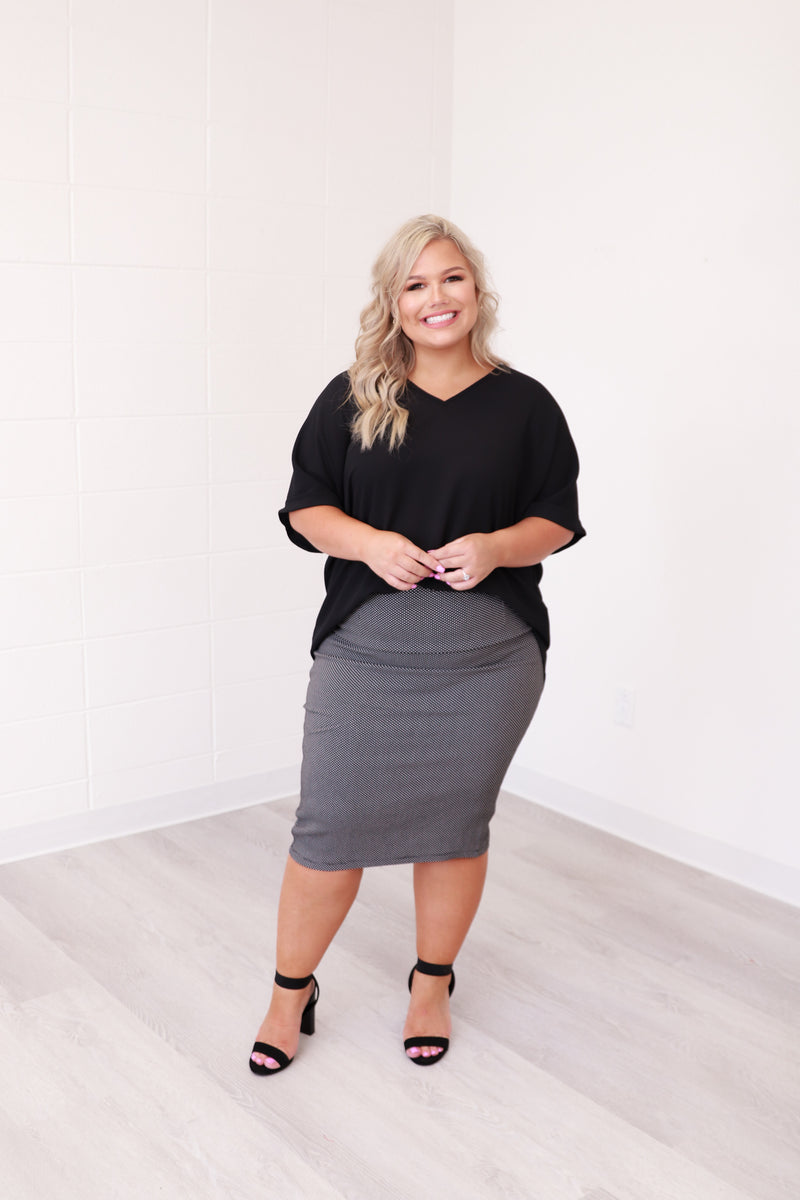 Polka Dot Pencil Skirt