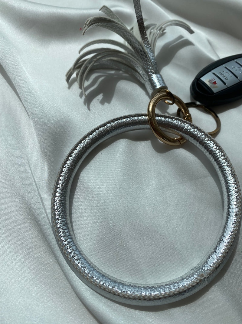 Leather Tassel Key Ring