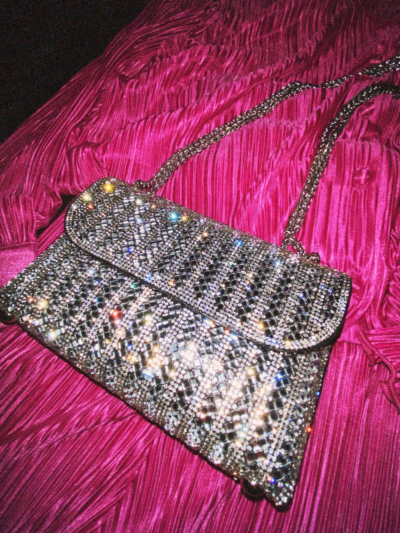 Rhinestone Flap Bag