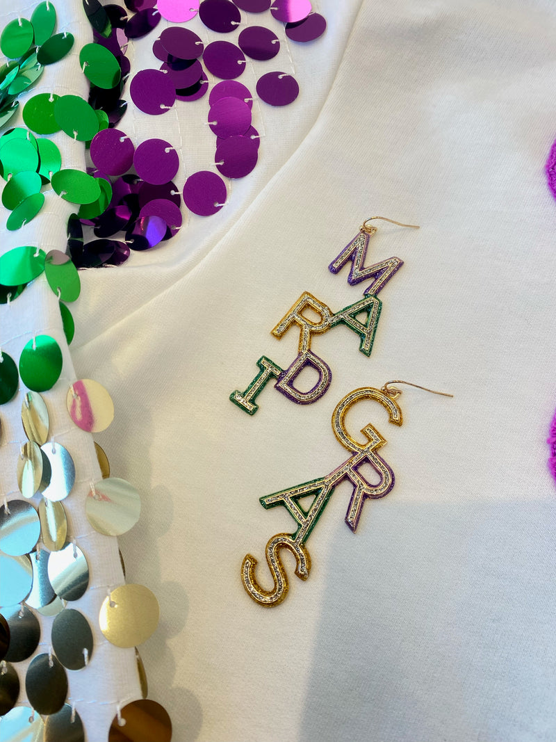 Mardi Gras Earrings