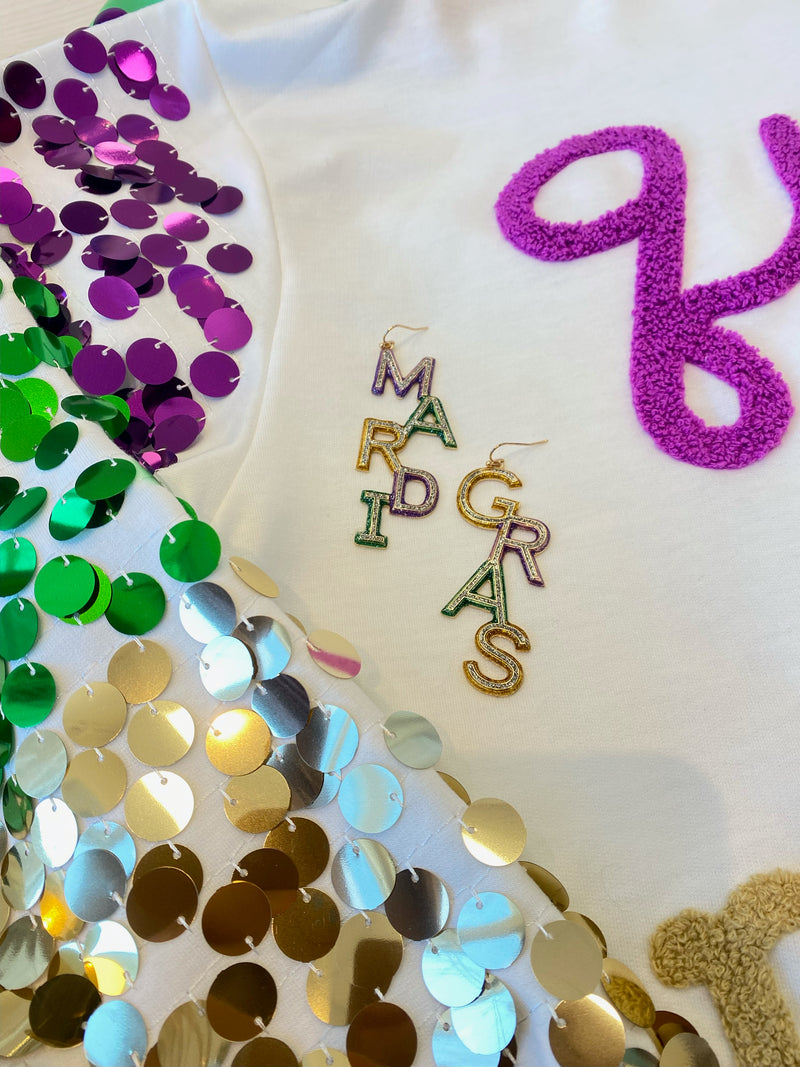 Mardi Gras Earrings