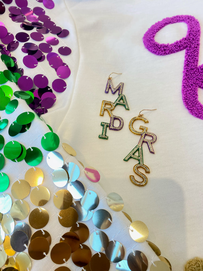 Mardi Gras Earrings