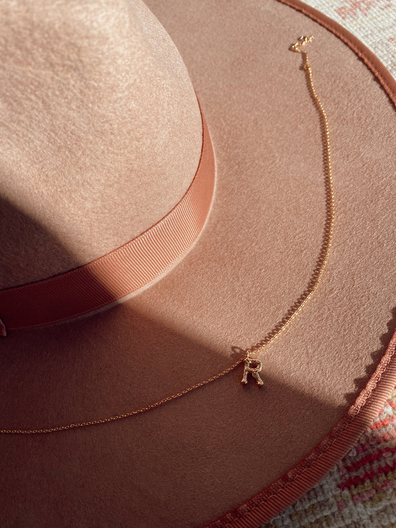 Bamboo Initial Necklace